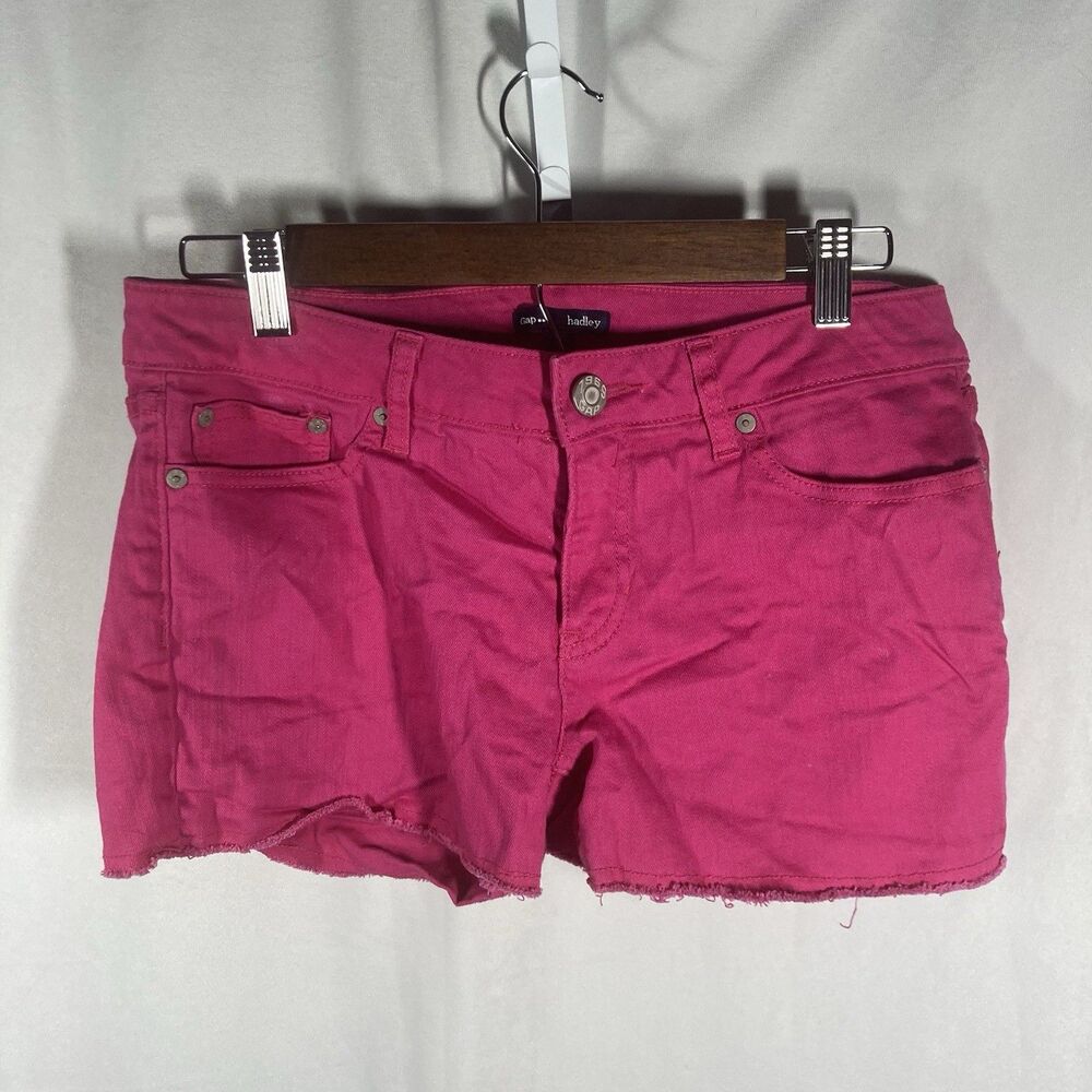 GAP pink zip fly cut off cotton spandex Hadley shorts 6